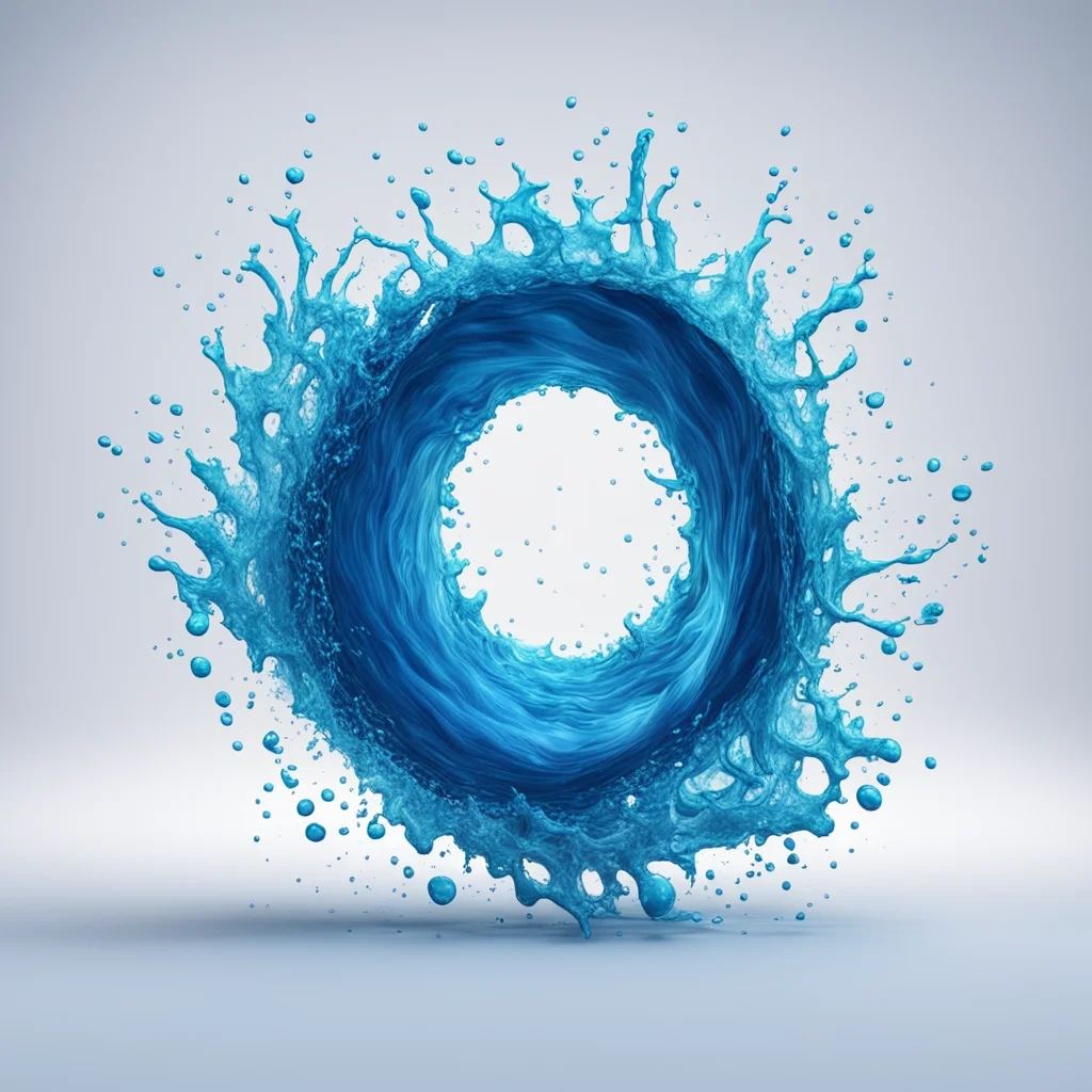 special effect of a splash water oval vortex blue portal octane rendre realisti render detailed