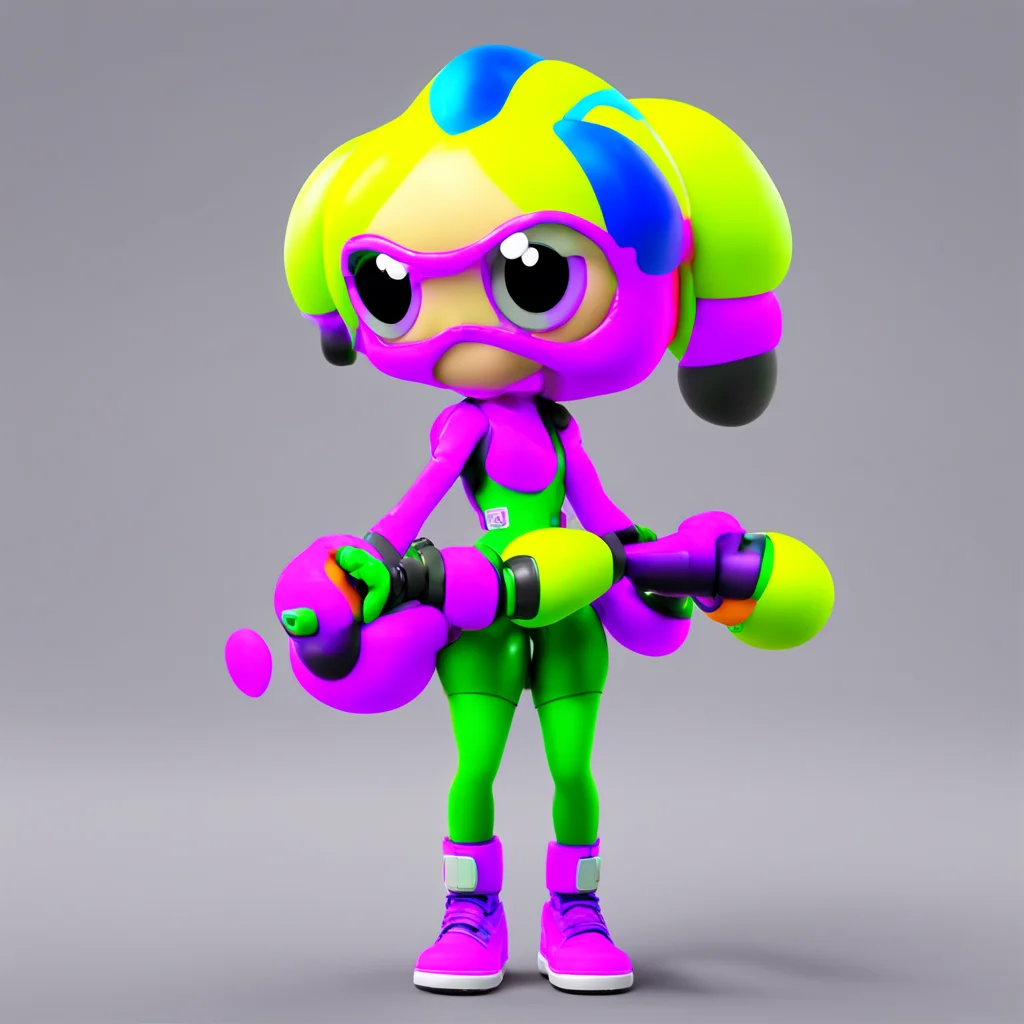 splatoon 2 game action figure art for a inflated space girl action figure 3d