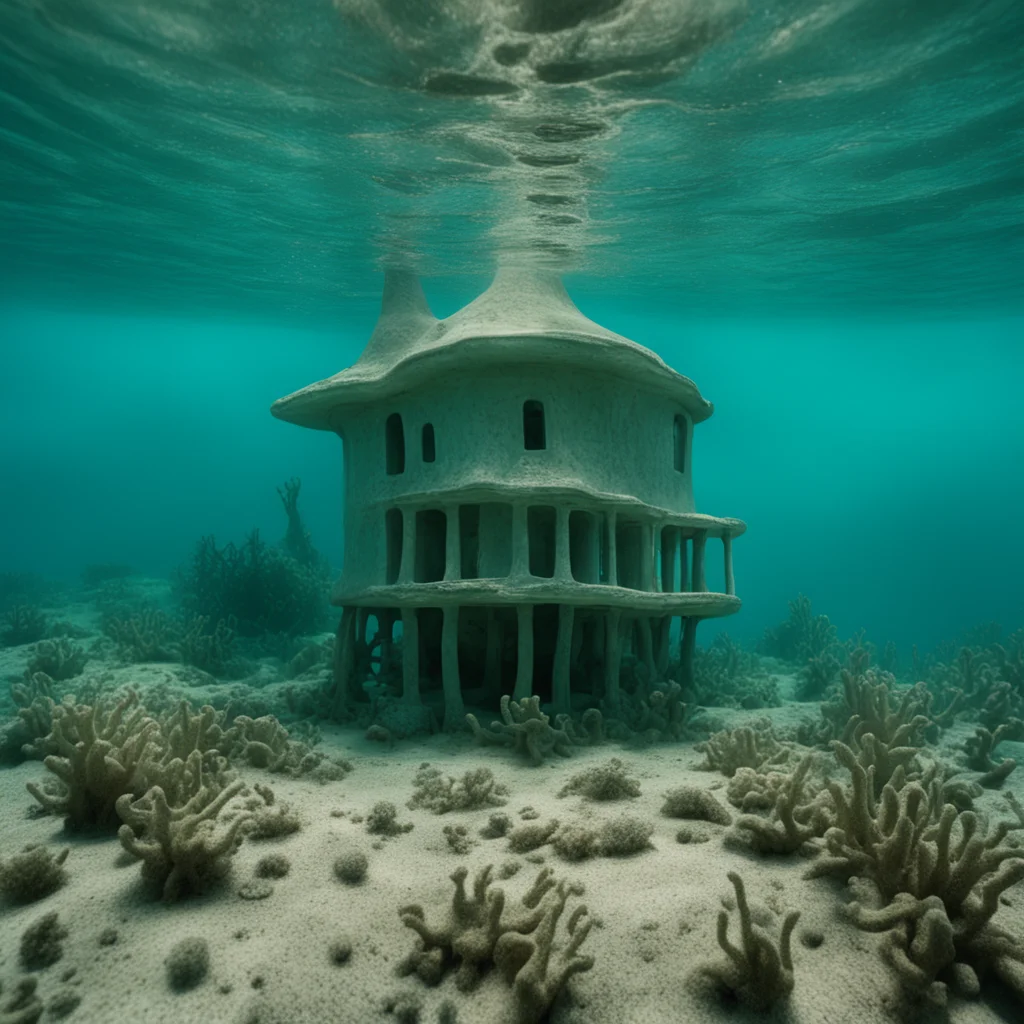 squidward’s house underwater 35mm photography —ar 915