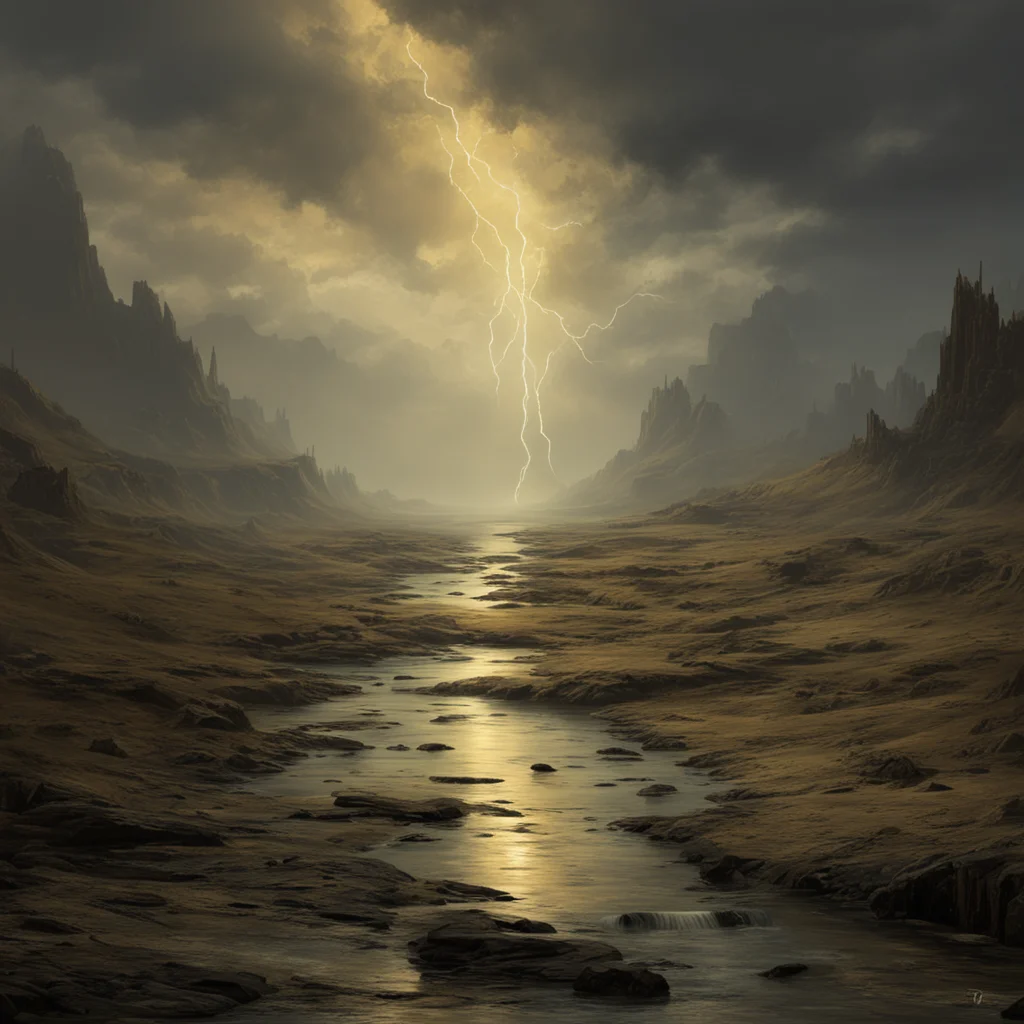 streams in the wasteland William Turner style uplight