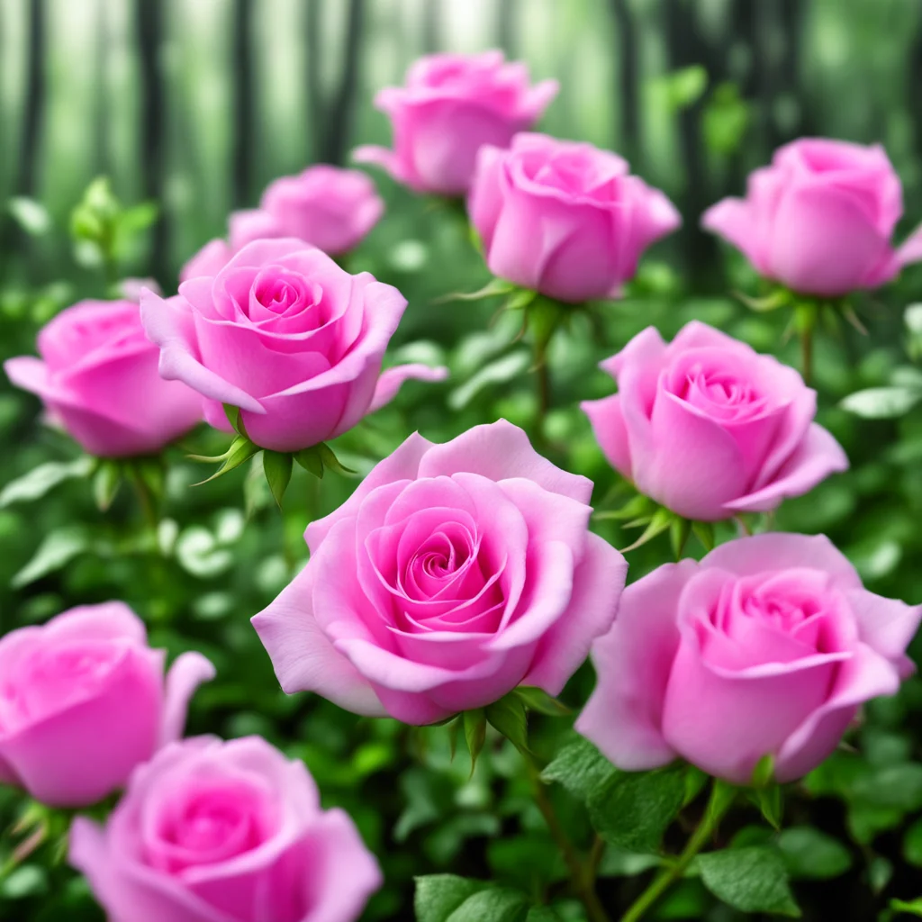 stunning and expressive light pink roses overgrown forest close up view 8k bloom ethereal photographic dramatic lighting