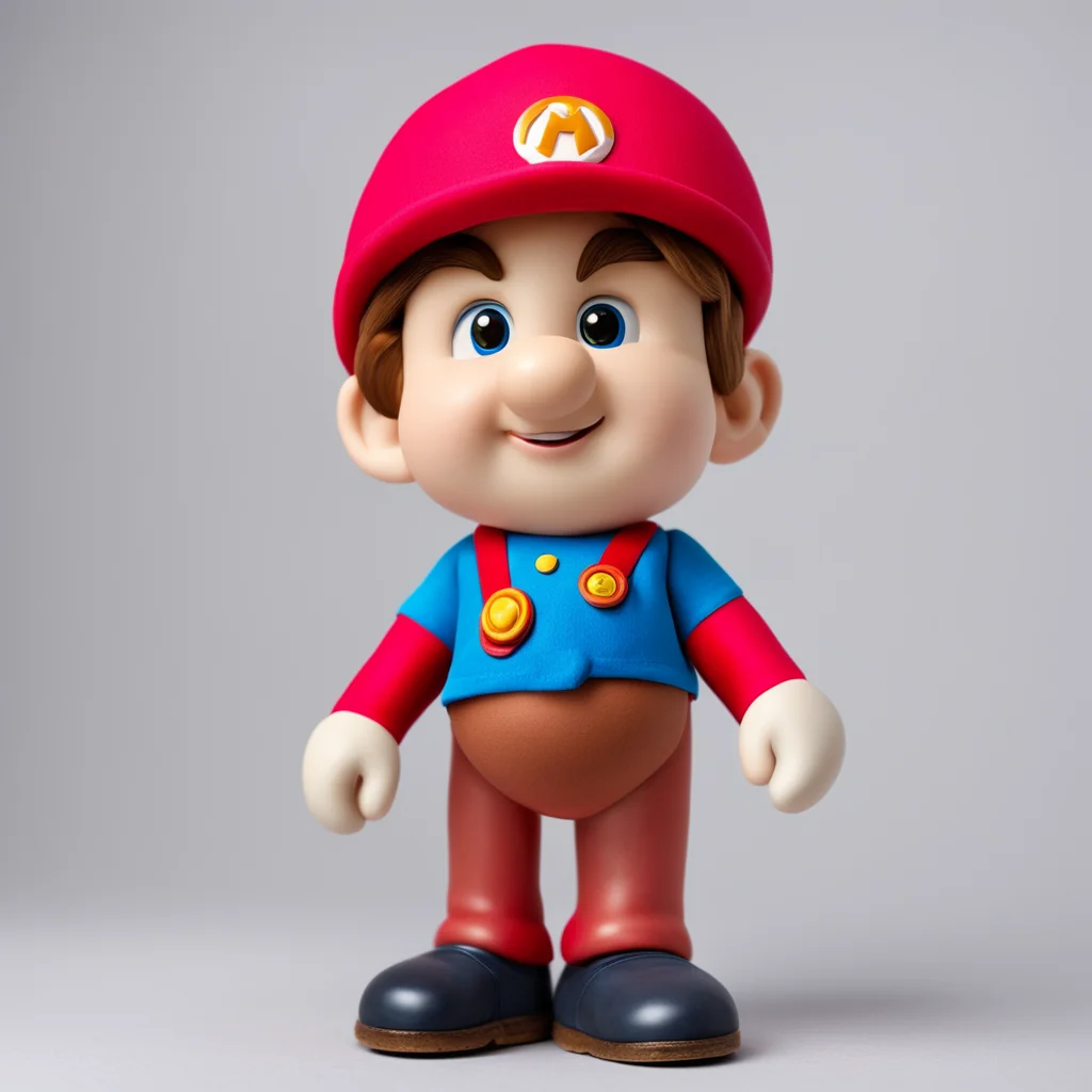 super Mario Bros porcelain doll photo realistic realism