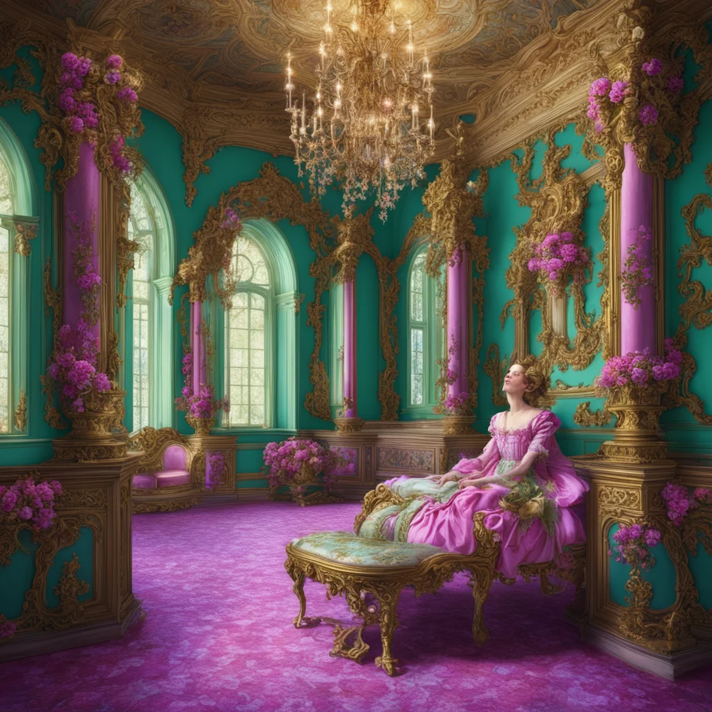 surreal version of rococo  brilliant colors and realistic texture  extreme detail  ar 23 uplight