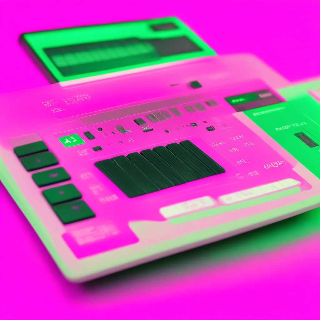 synthesizer ui design by ralph mcquaire risograph no pink —aspect 169