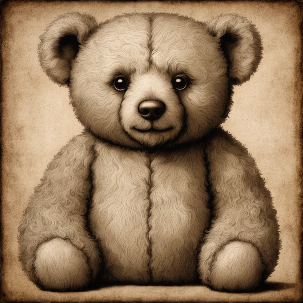 teddy bear intricate portrait by leonardo da vinci ar 169