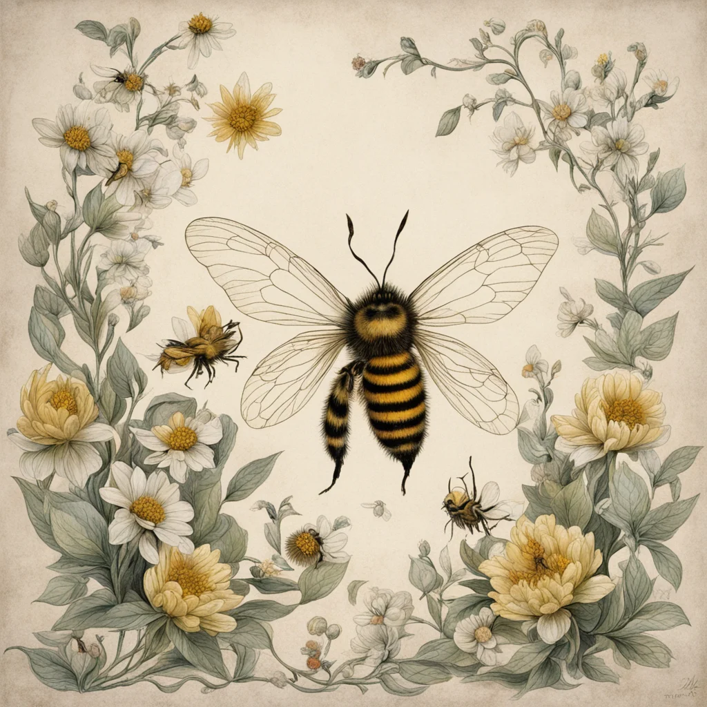 the bees and the flowers and the hive by william blake