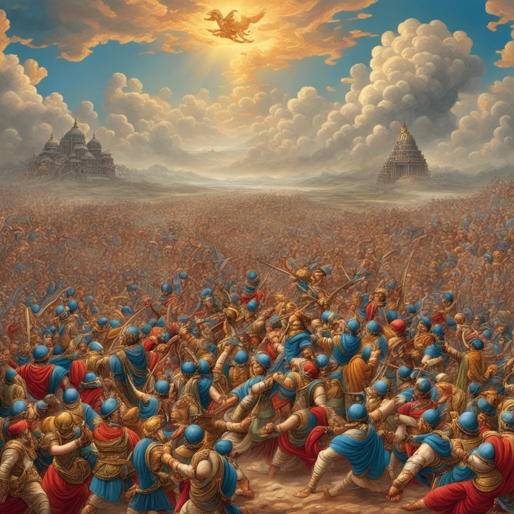 the bhagavad gita epic battle landscape thousands fighting w 6000 h 3000