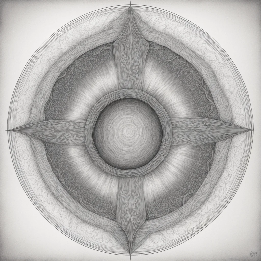 the end of the world simple pencil drawing tolkien symmetrical composition —ar 169