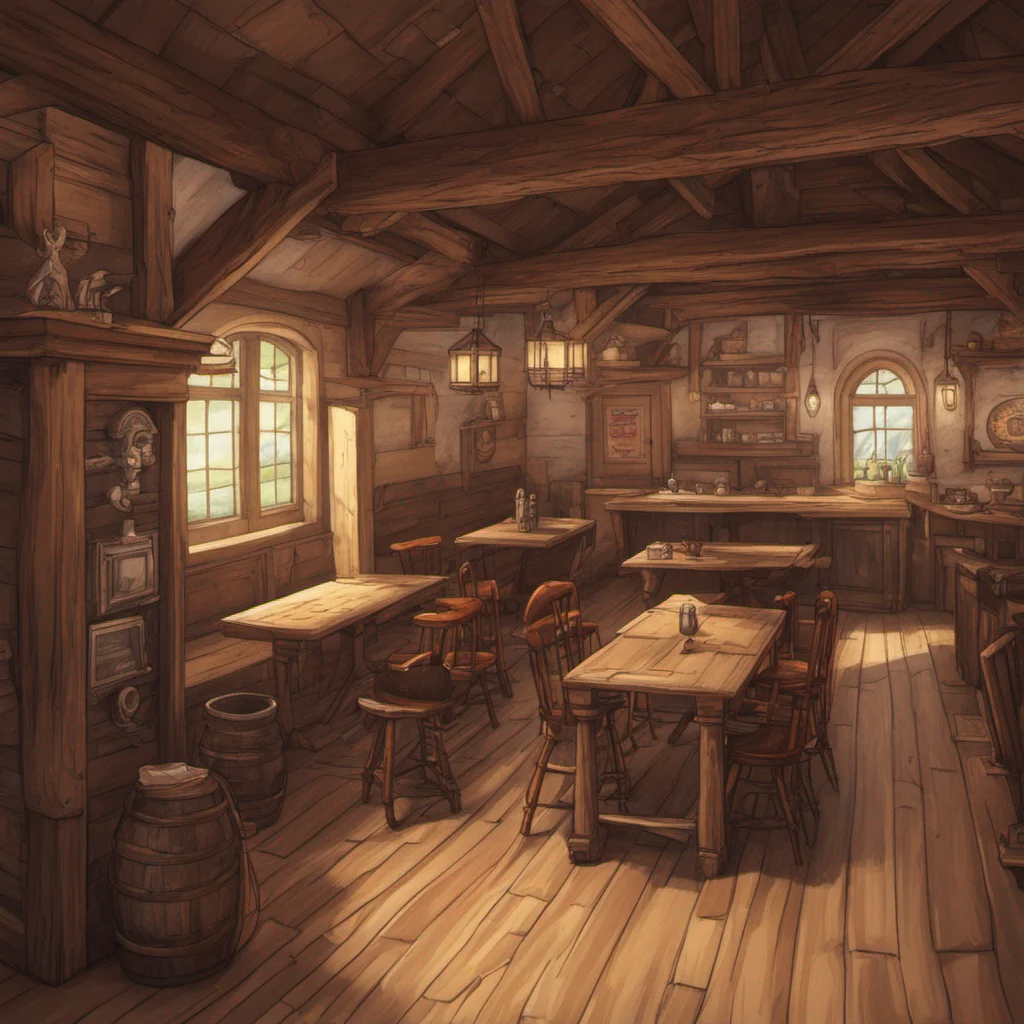 the interior of a tavern 1 point perspective in the style of a visual novel w 1920 h 1080