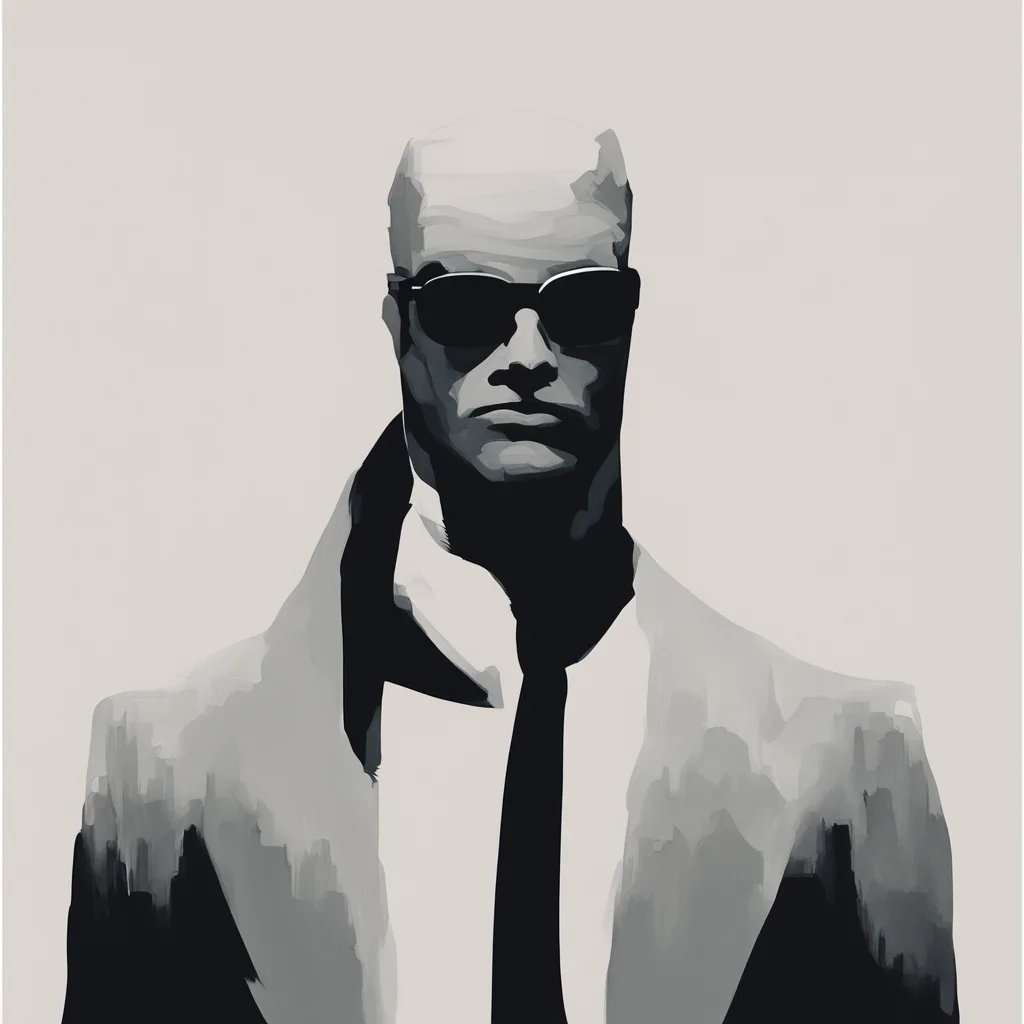the invisible man minimalist painting portrait