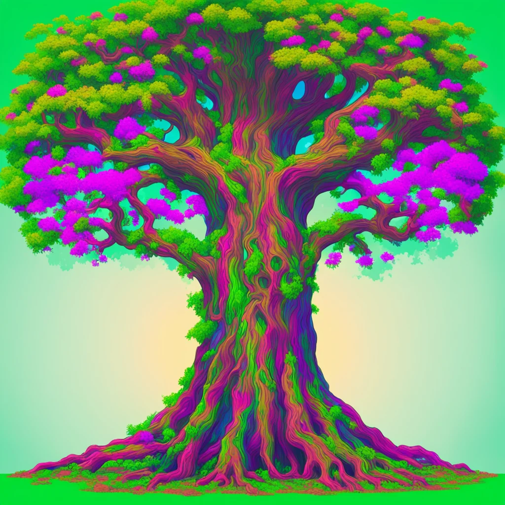 the item itself tree ent treant1 vector art03 digital flat Miyazaki Monet hd 8k03 D&D04 rule of thirds symmetrical palet