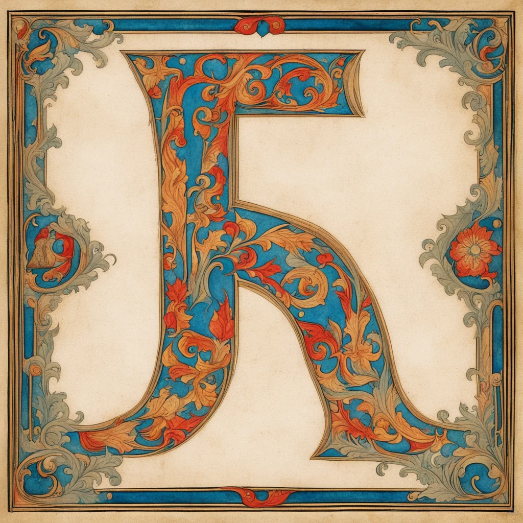the letter S6 in style of 15th century illuminated manuscripts5 medieval ink2