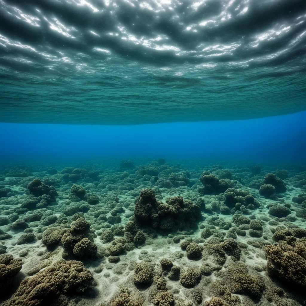 the ocean floor is hidden from your viewing lens