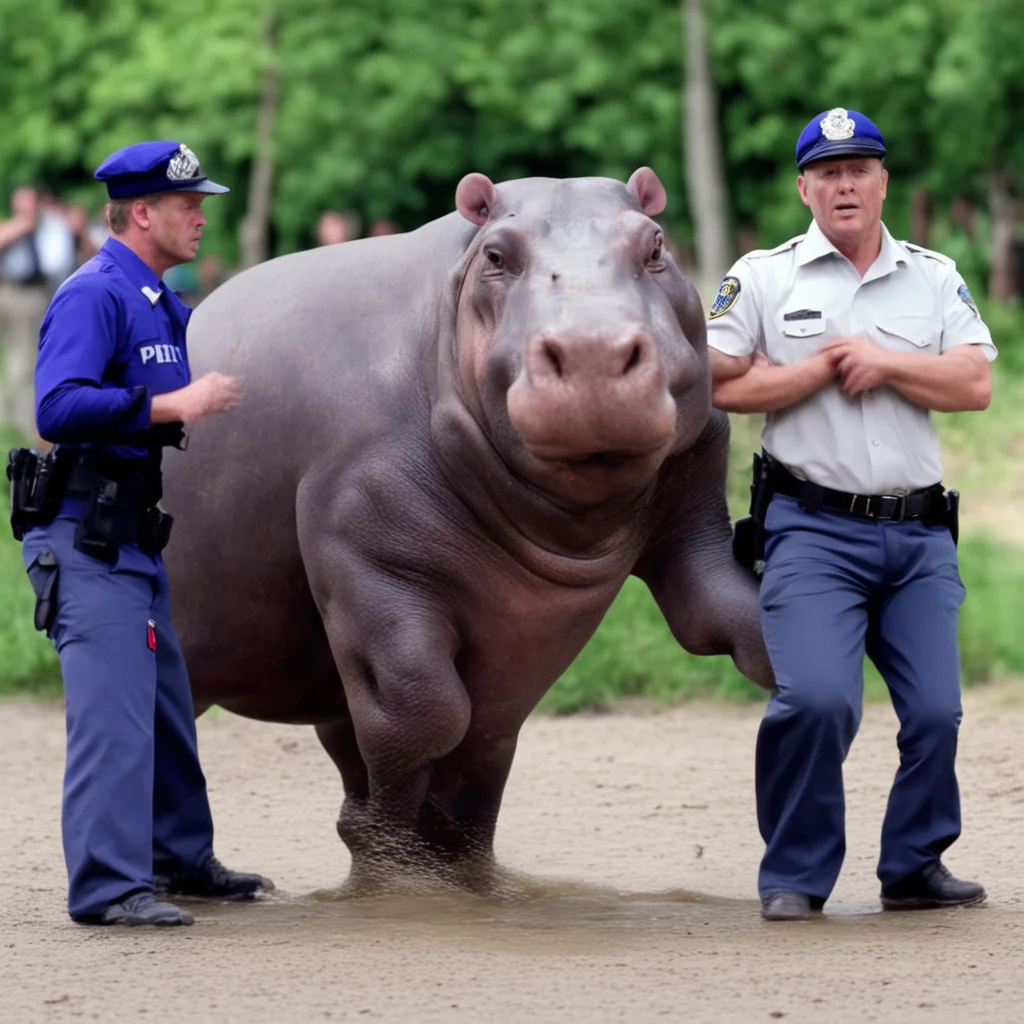 the police beating up a hippo | 2009 news footage —ar 169