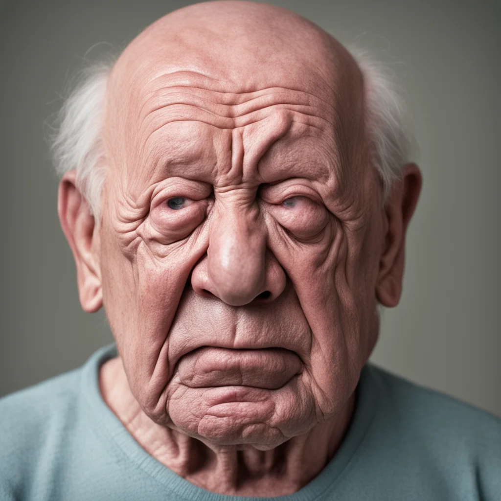 the pregnancy photos of an ugly old man bulbous nose grotty cysts crying hyper realism photo real high definition old ph