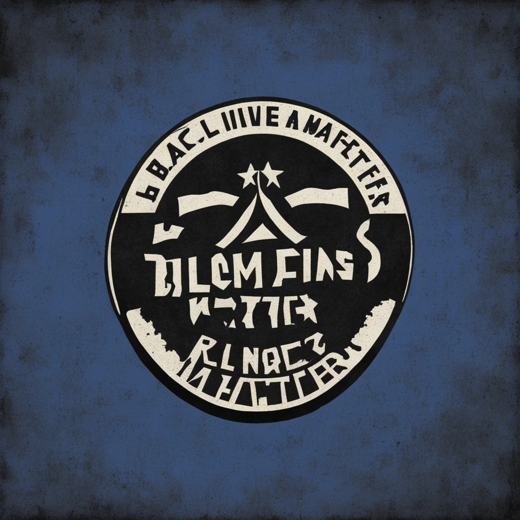 the punk band black flags logo but blue lives matter
