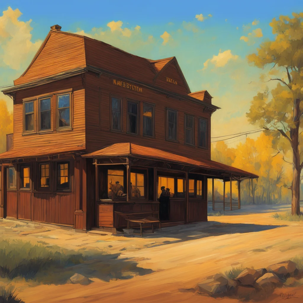 the time of time Wells Fargo jamestown 19th century old west hwy 49 in style of craig Mullins Edward Hopper ar 168