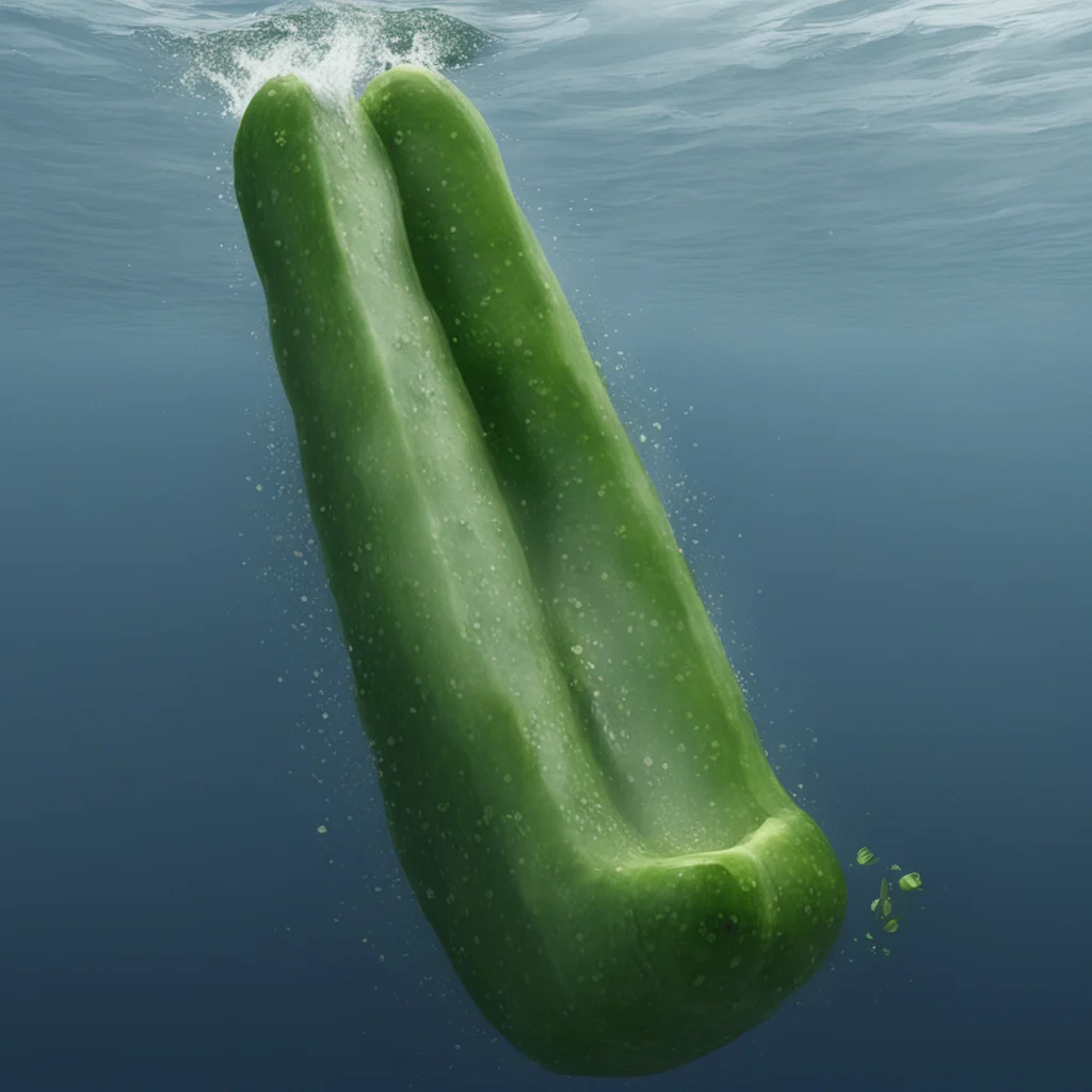 titanic sinking but the ship is a cucumber
