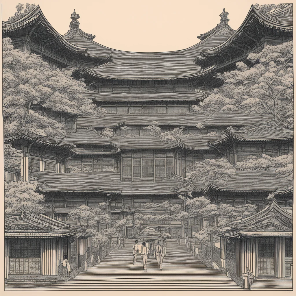 tokyo stock exchange as a japanese woodprint