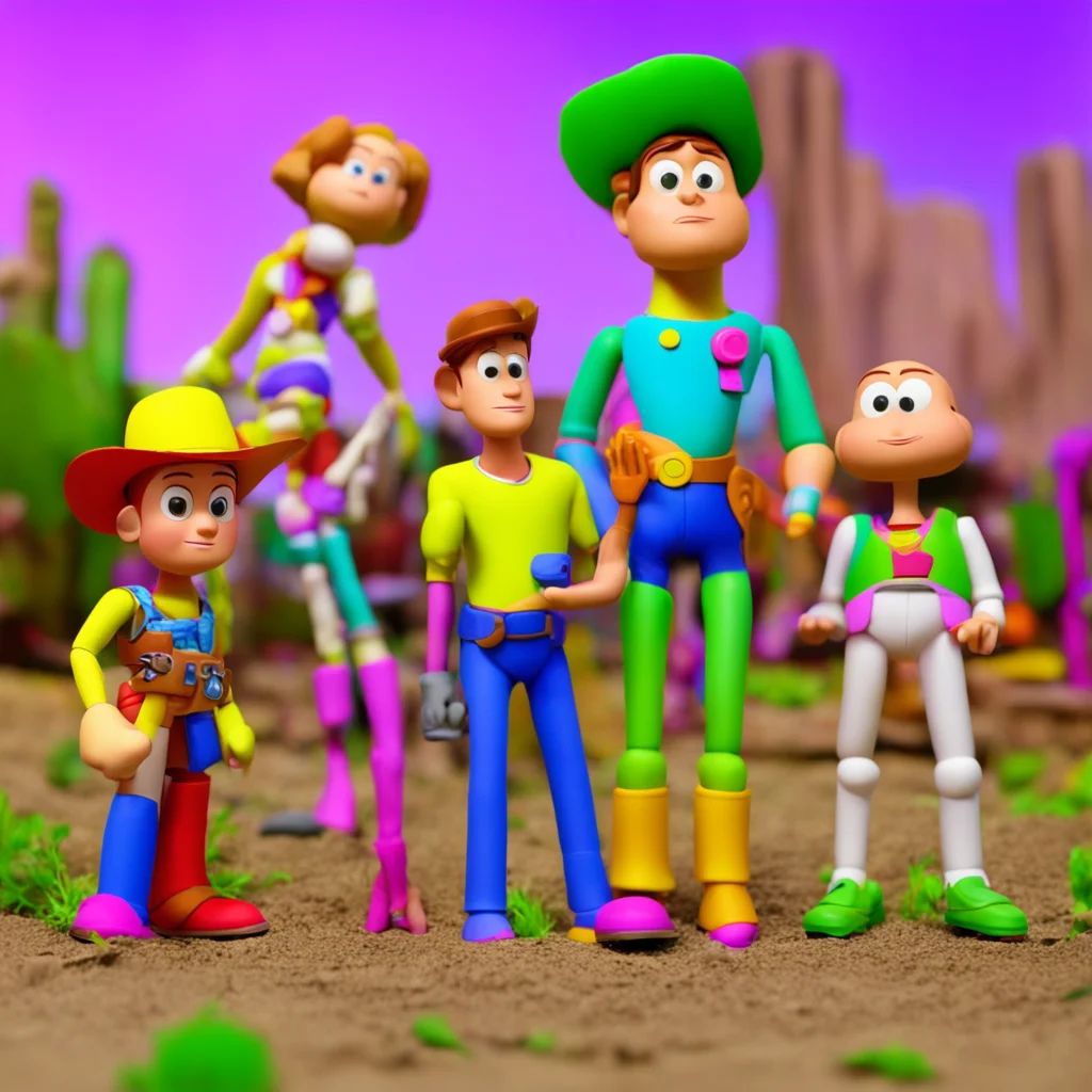 toy story except all the toys are people who have been shrunk and are now in toy costumes5 plastic arms and legs3 clayma