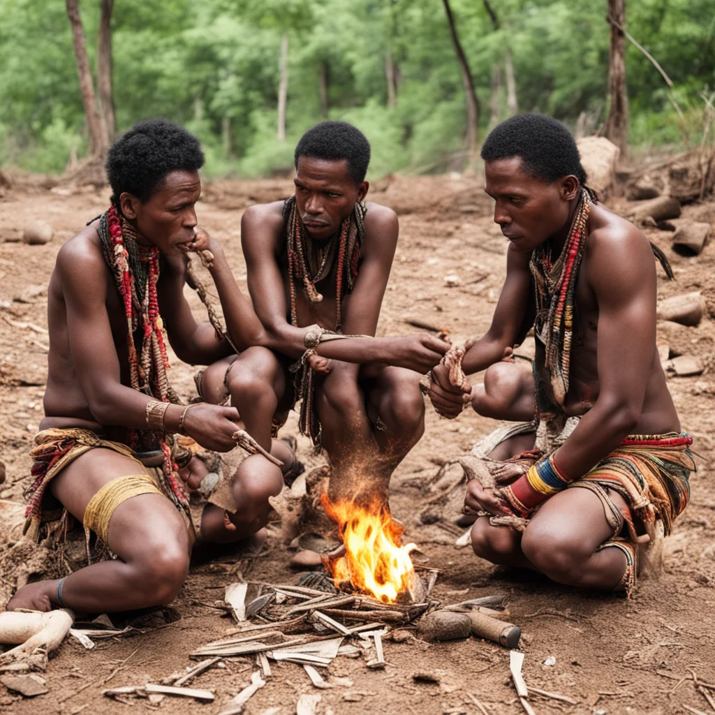 tribal people using dollars to start fire