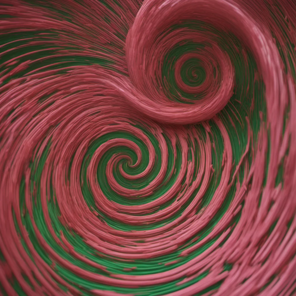 two small spirals in red and green two big spirals in yellow and pink upspiral 3d unreal engine 5 ghibli cinematic 8k hyperrealist expansive