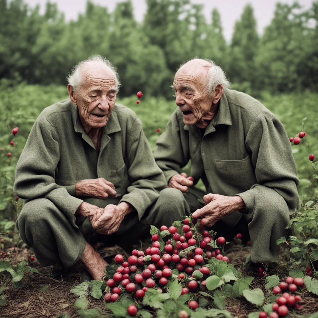 ugly old men picking berries crying grotty hyper realism epic photo real old photograph—h 1000 —w 3000