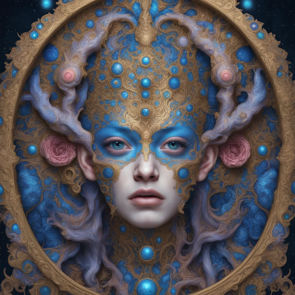 universe face third eye insanely detailed and intricate hypermaximalist elegant ornate luxury elite James jean Brian fro