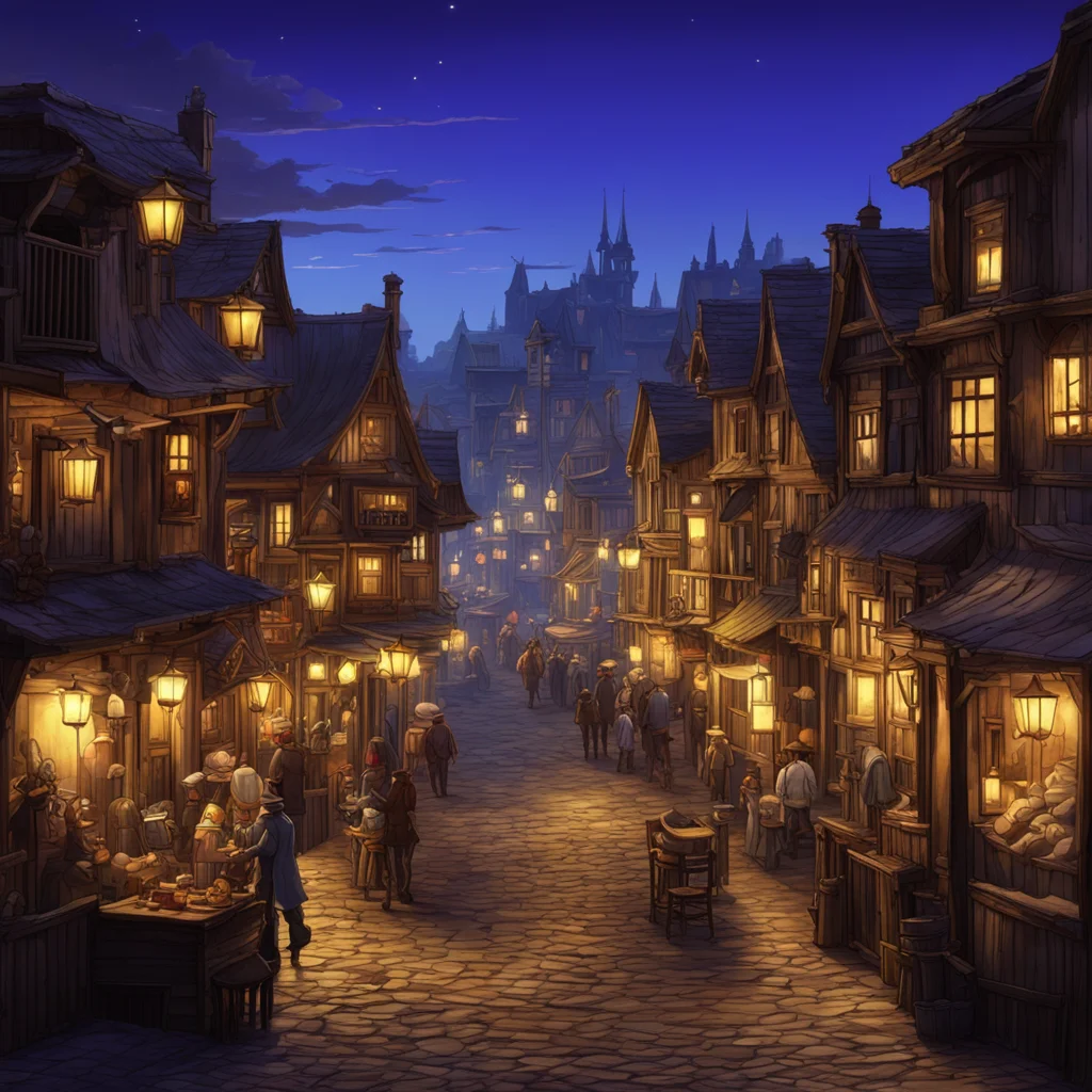 view overlooking main street western town at night marketplace concept art no horses wallpaper