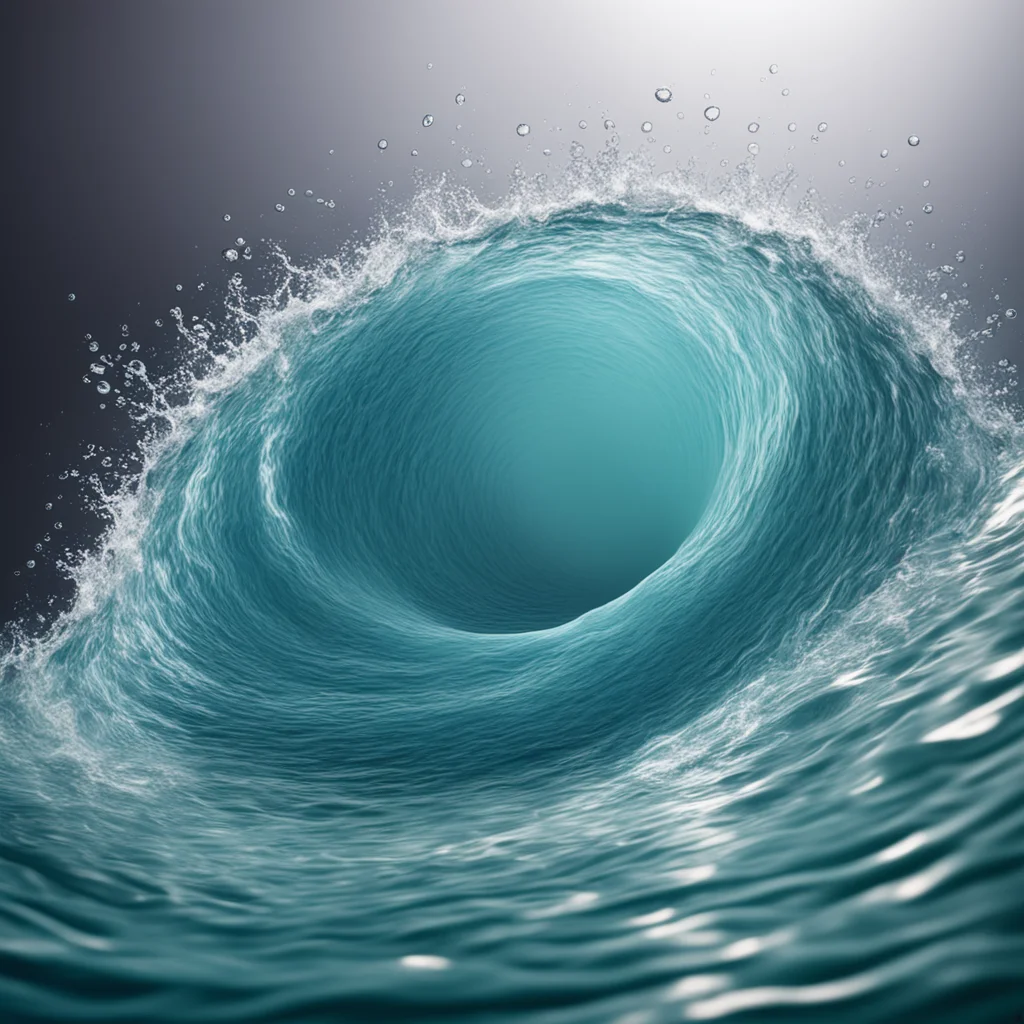 visuel special effect oval water vortex octane render realisti render