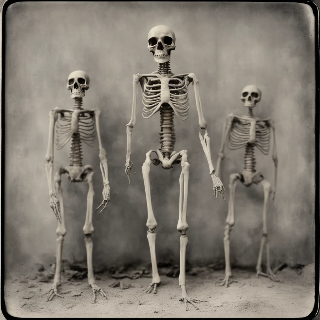 warlocks skeletal starving humanoid tarot detailedby Ansel Adams Tintype 1800s