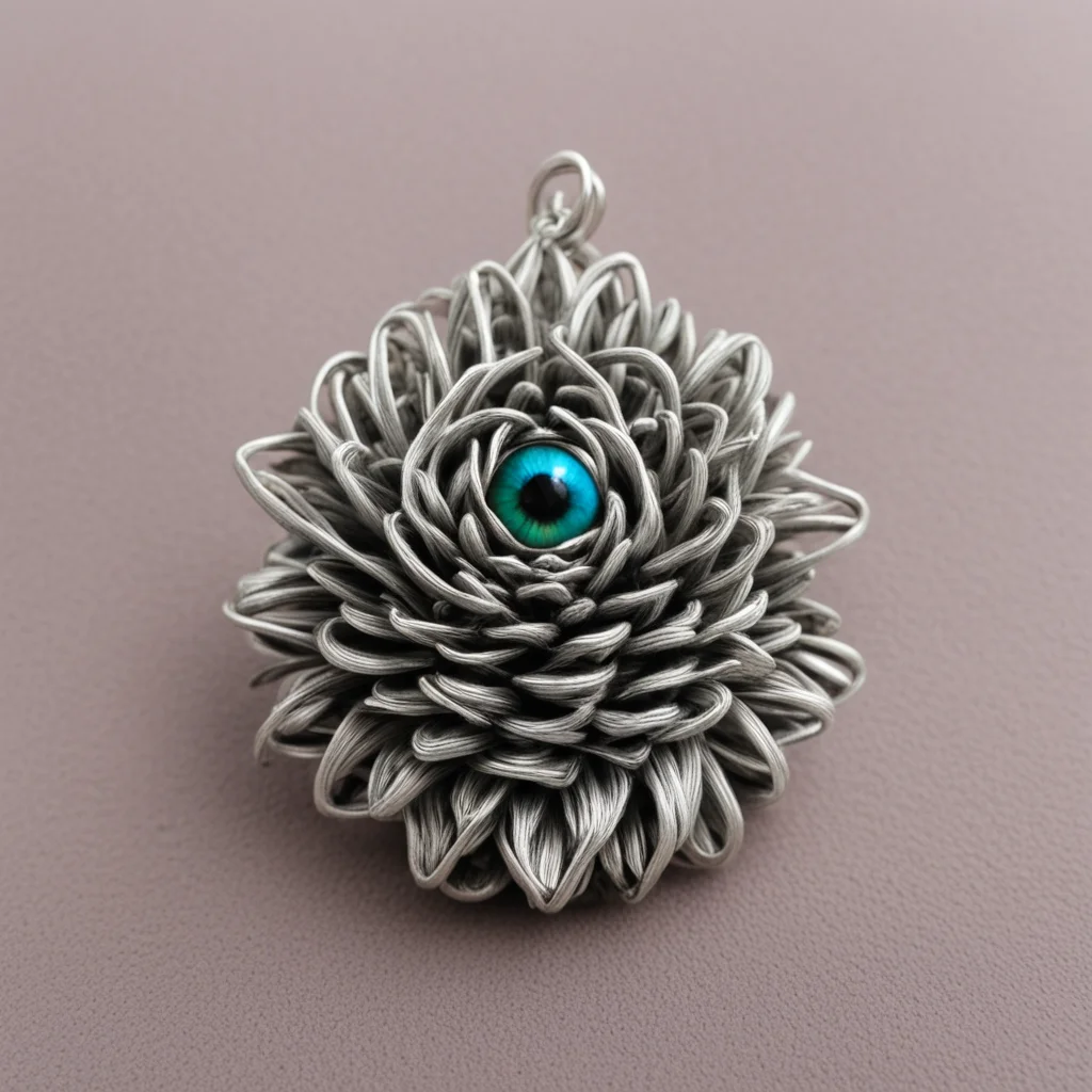 winded silver jewelry third eye pinecone silver wire wrapped