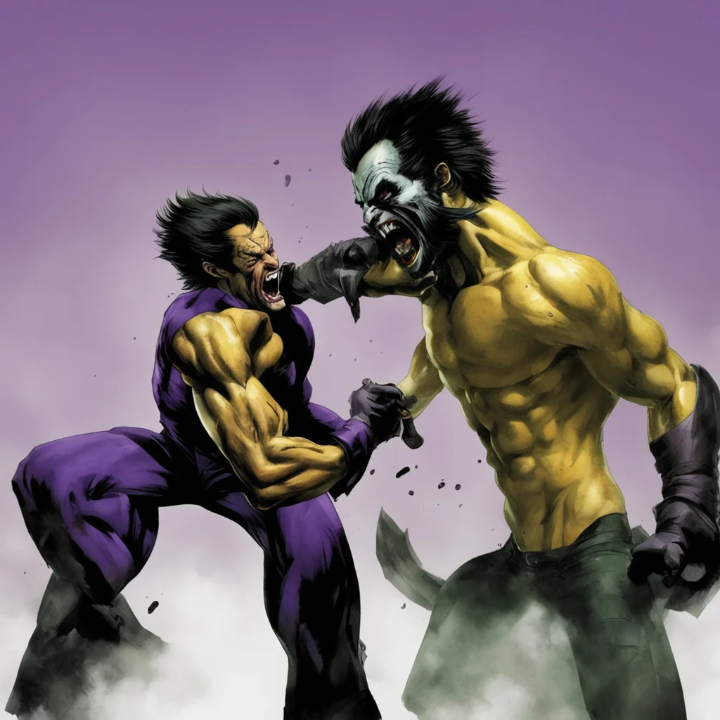 wolverine with claws vs the joker