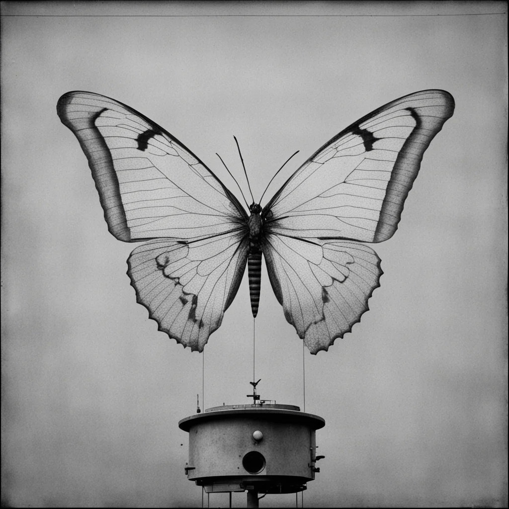 ww2 radar screen showing a butterfly