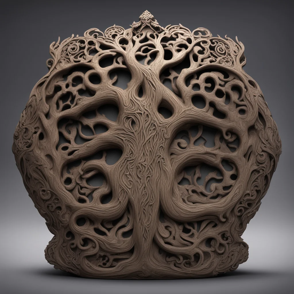 yggdrasil dark carved wood intricate norse urnes style hyper realistic octane render aspect 14