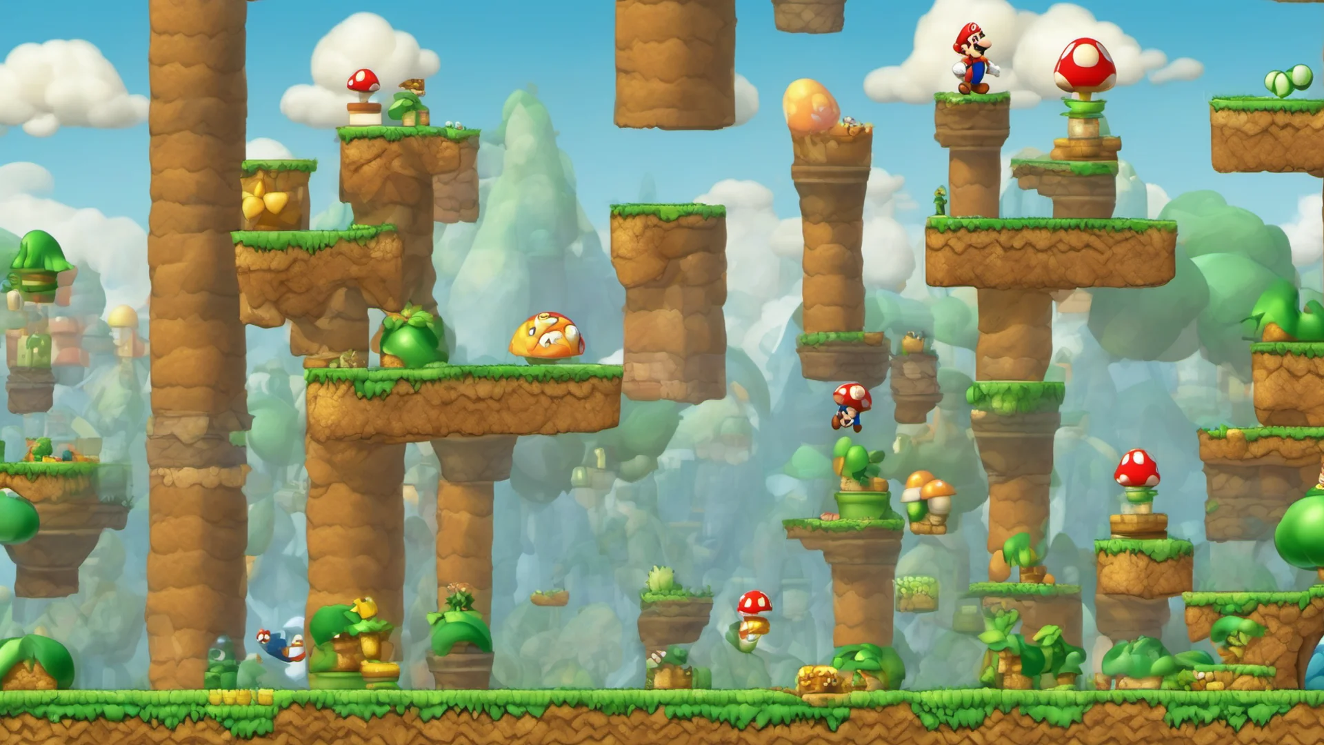ai2d platform game level design%2C new super mario bros%2C 4k quality masterpiece amazing awesome portrait 2 wide