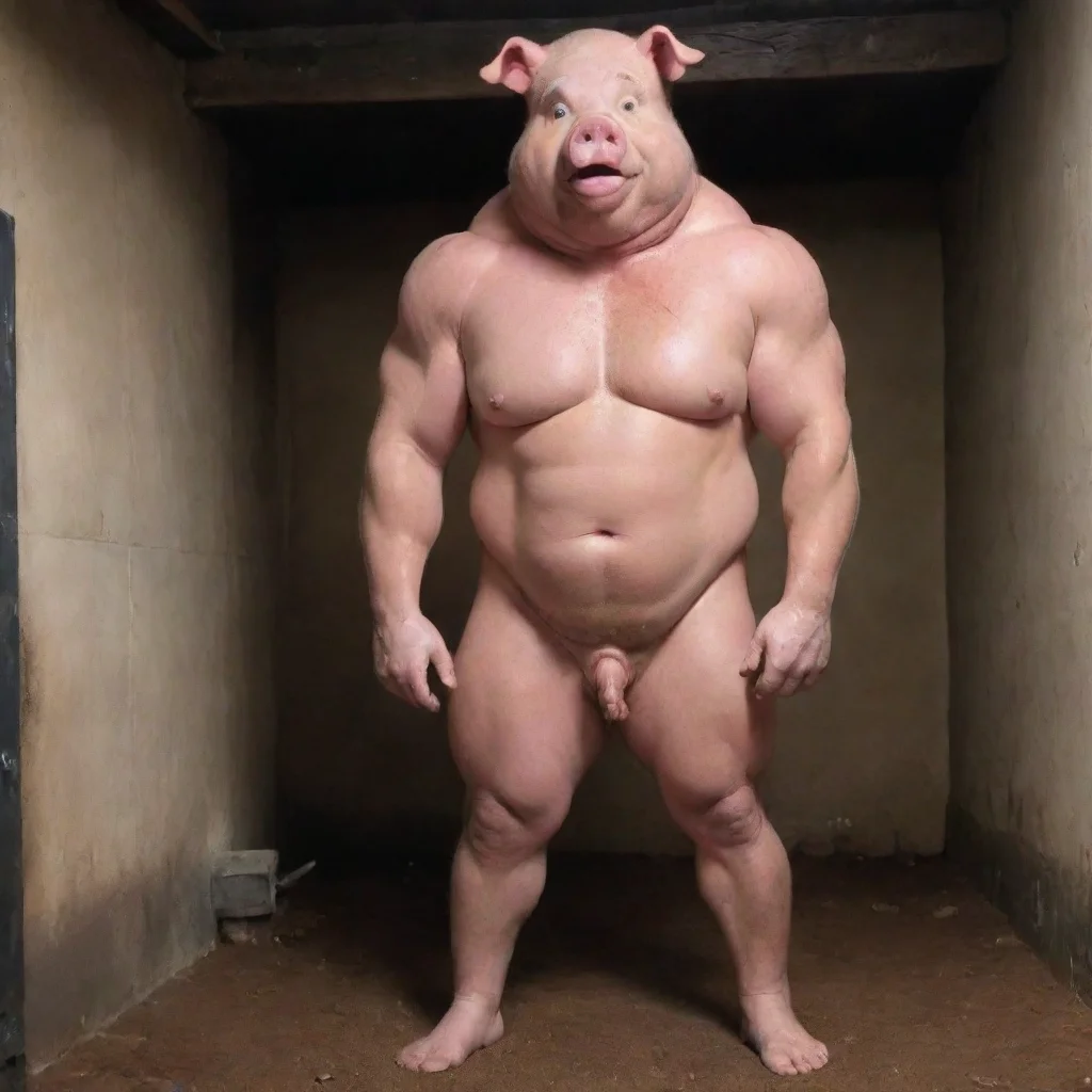 ai30 foot%2C tall%2C bulging gym bod%2C muscular%2C pig%2C lives in a lair of poo%2C obsessed with poo%2C loves poo%2C covered in poo.