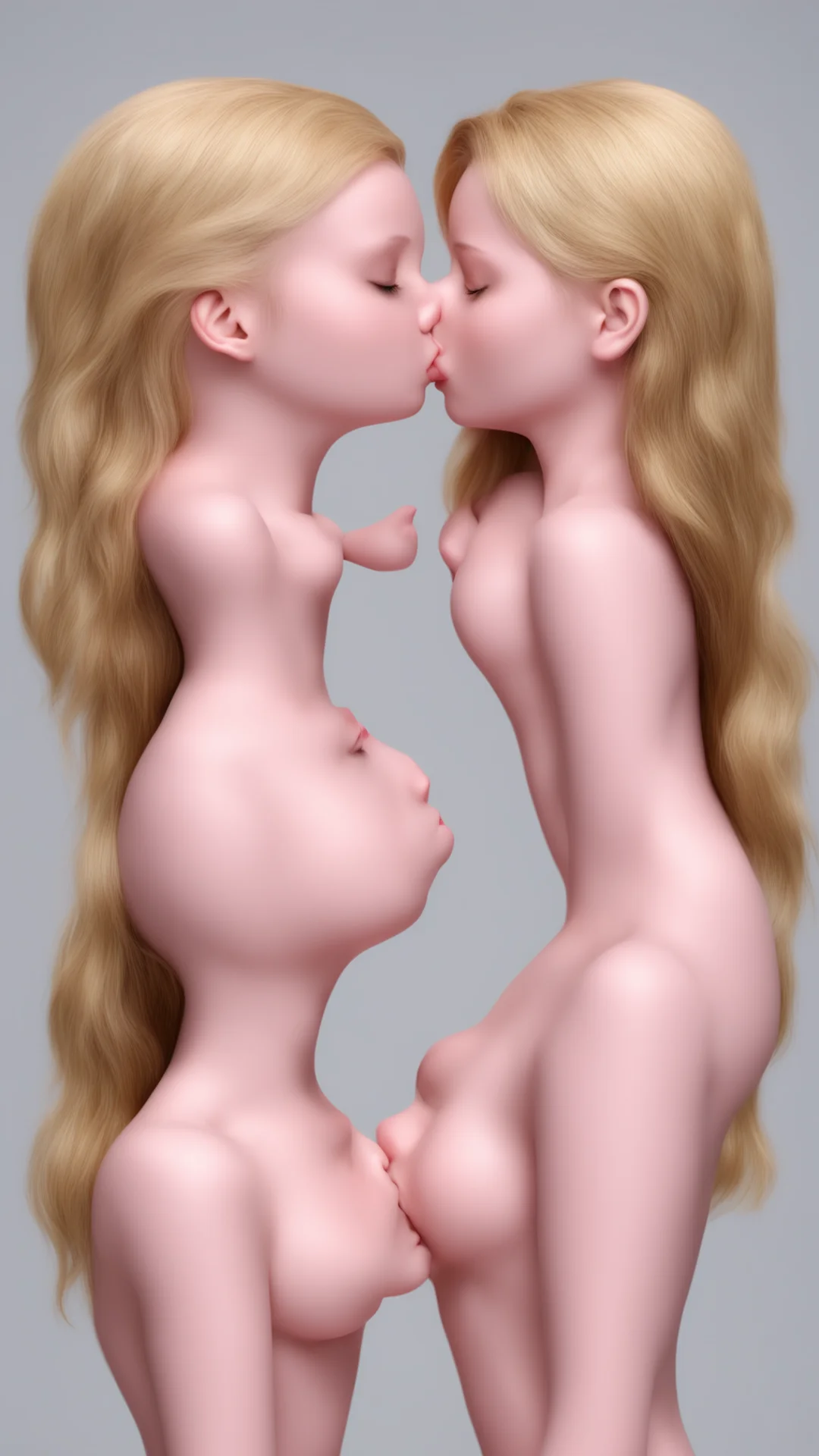 3d girls kissing confident engaging wow artstation art 3 tall