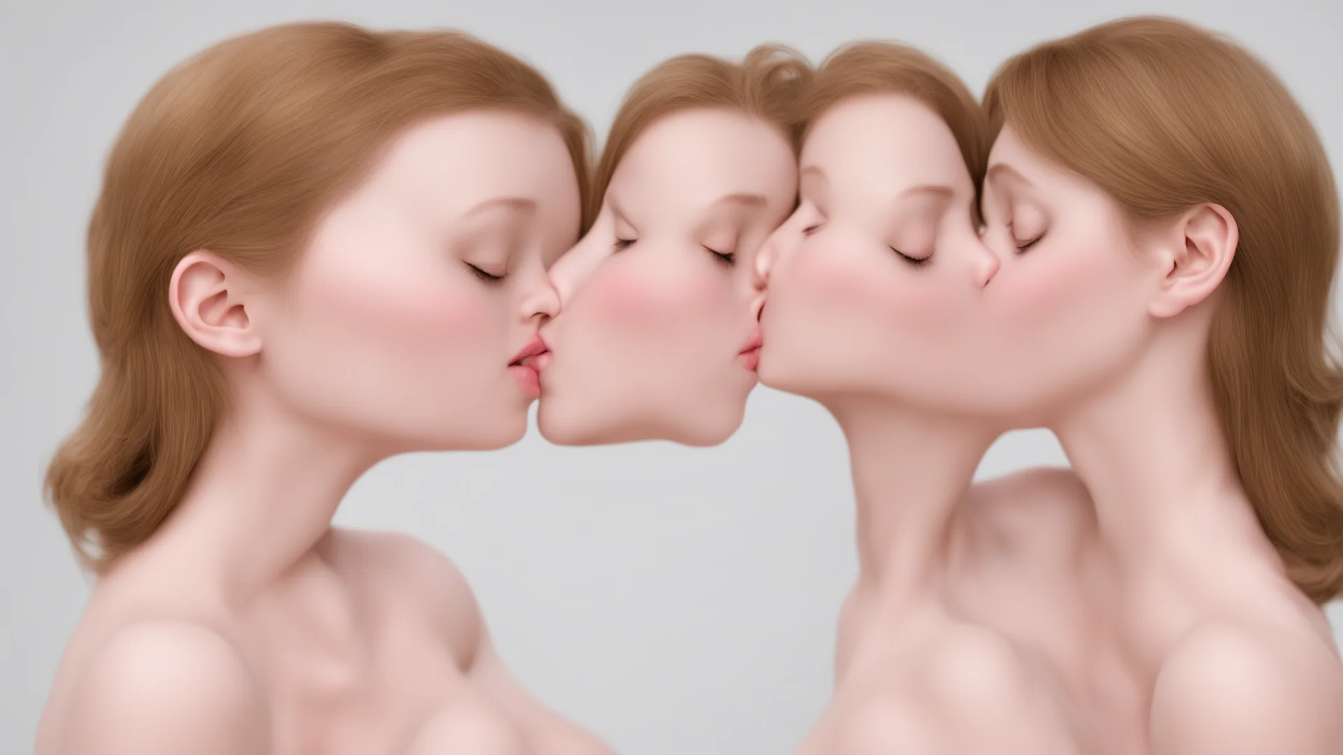 3d girls kissing wide