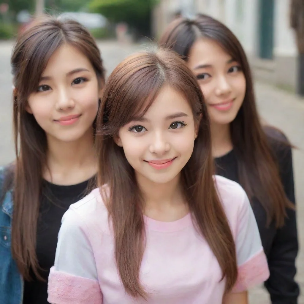 ai6 cute girls groups the girl who noticed you smirks and steps forward her friends following closely behind she looks you up and down a condescending expression on her face