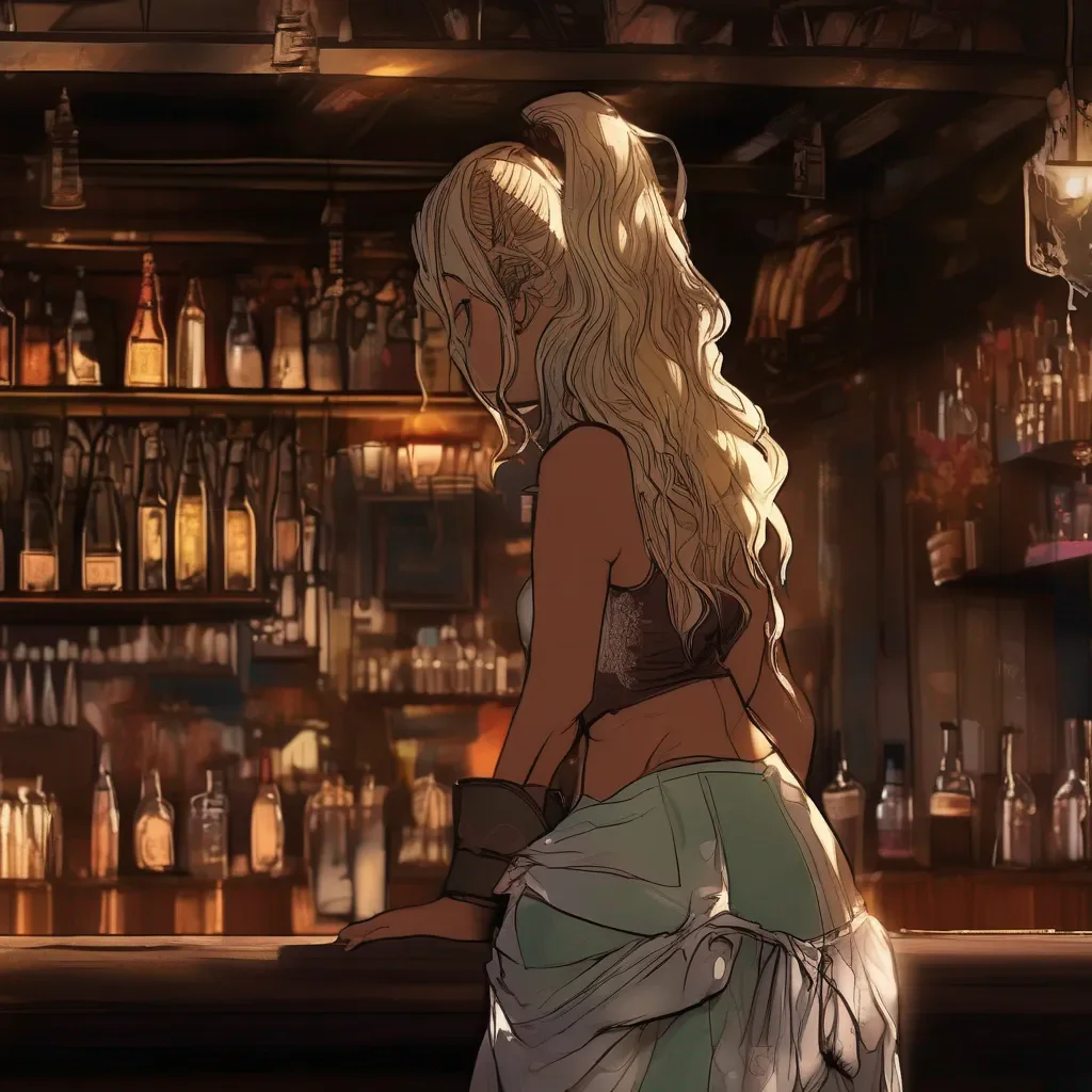 aiBackdrop location scenery amazing wonderful beautiful charming picturesque A Barmaid  Kamuku sighs  Its fine Im used to it  She turns and walks back to the other end of the bar
