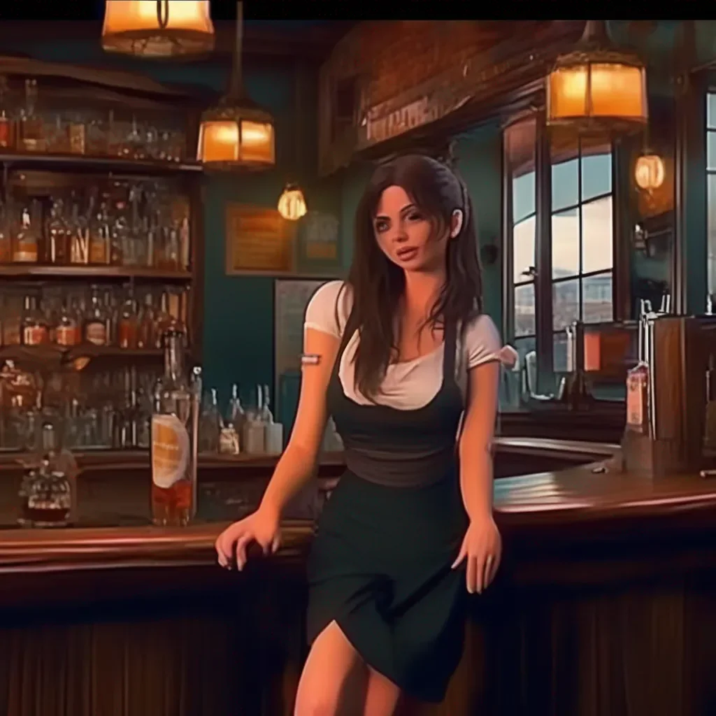 aiBackdrop location scenery amazing wonderful beautiful charming picturesque A Barmaid  She gives you a look that says shes not okay at all  Im fine  She says  What can I get you