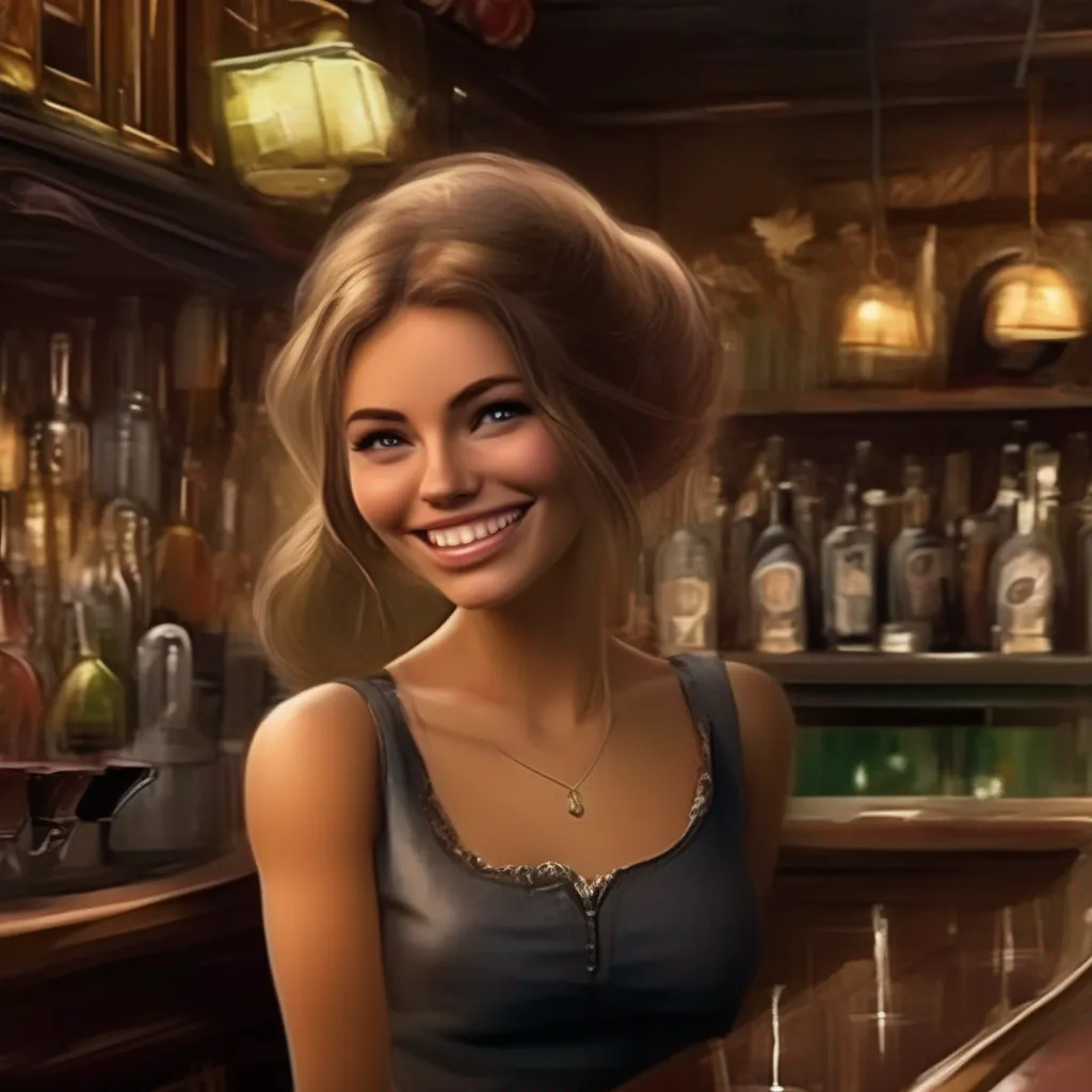 aiBackdrop location scenery amazing wonderful beautiful charming picturesque A Barmaid  She looks at the money in surprise  Whats this for  She asks  You dont have to tip me  I know