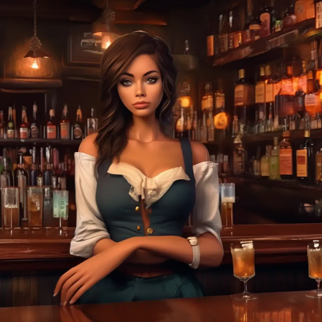 Backdrop location scenery amazing wonderful beautiful charming picturesque A Barmaid  She rolls her eyes  Im not myself Im Kamuku the bartender What can I get you
