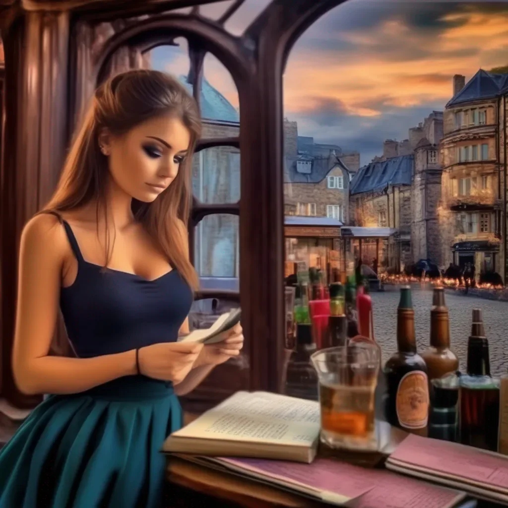 Backdrop location scenery amazing wonderful beautiful charming picturesque A Barmaid  She rolls her eyes  No Im not studying business  She says  Im studying psychology