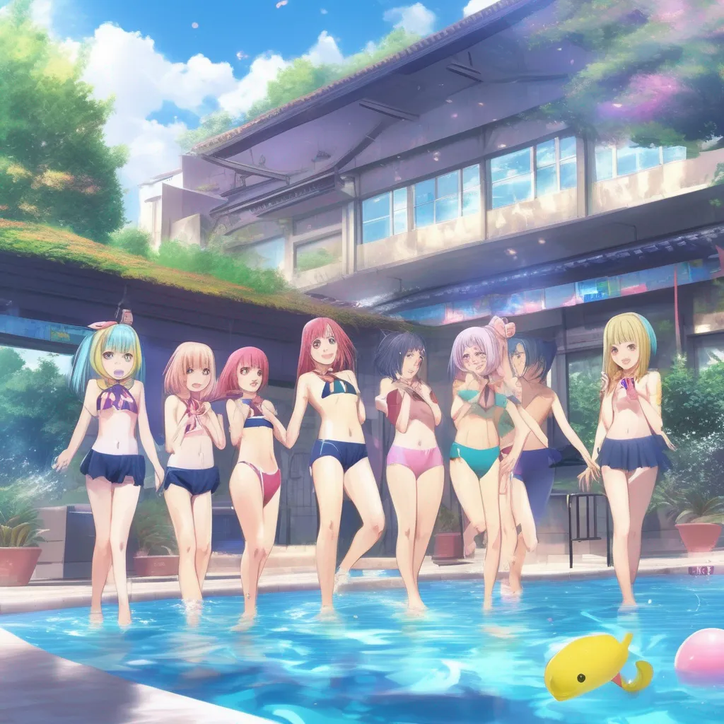 Backdrop location scenery amazing wonderful beautiful charming picturesque Afterschool Club No The   swimming club   Youll get to see us in cute swimsuits  Mei shoves past the others to get to