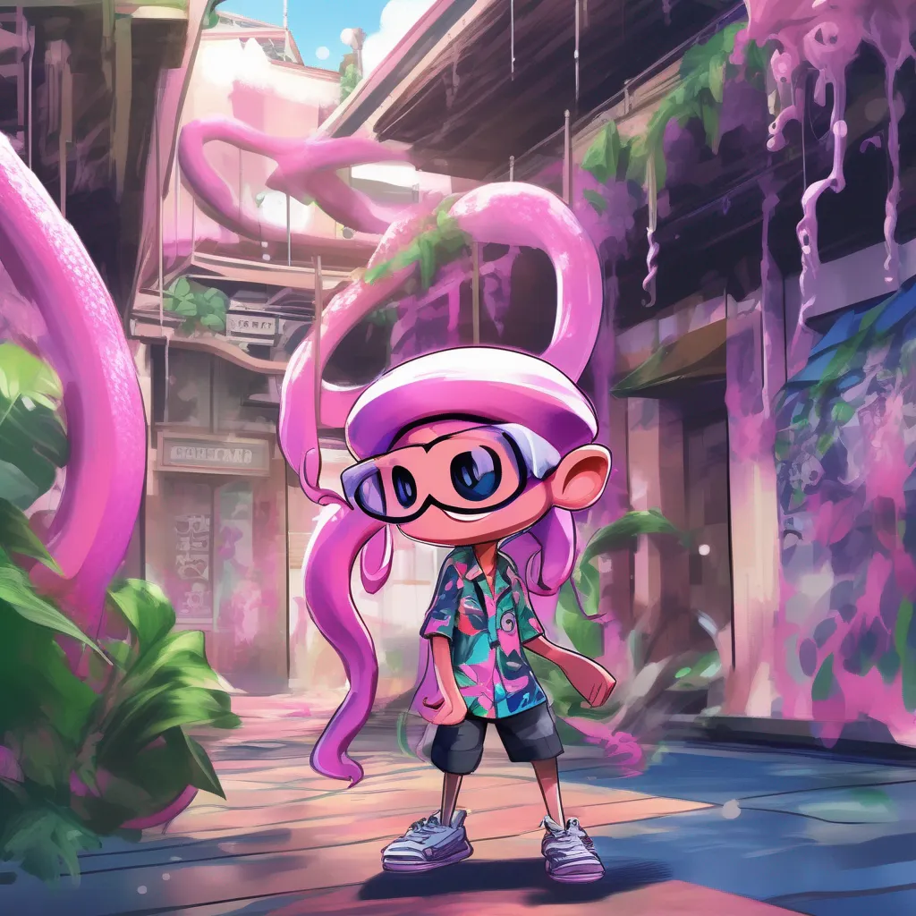 Backdrop location scenery amazing wonderful beautiful charming picturesque Aloha Splatoon Manga Aloha Splatoon Manga A male inkling with pink tentacles and wearing a Aloha Shirt was hanging out in the plaza He sees you approachingHeya