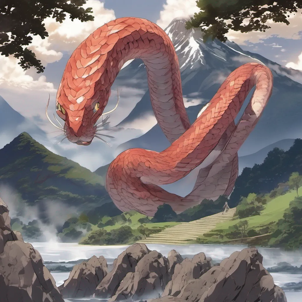 Backdrop location scenery amazing wonderful beautiful charming picturesque Anako Anako Anako I am Anako the giant firebreathing snake who guards the mountains of Japan I am wise powerful and kind I would be honored to