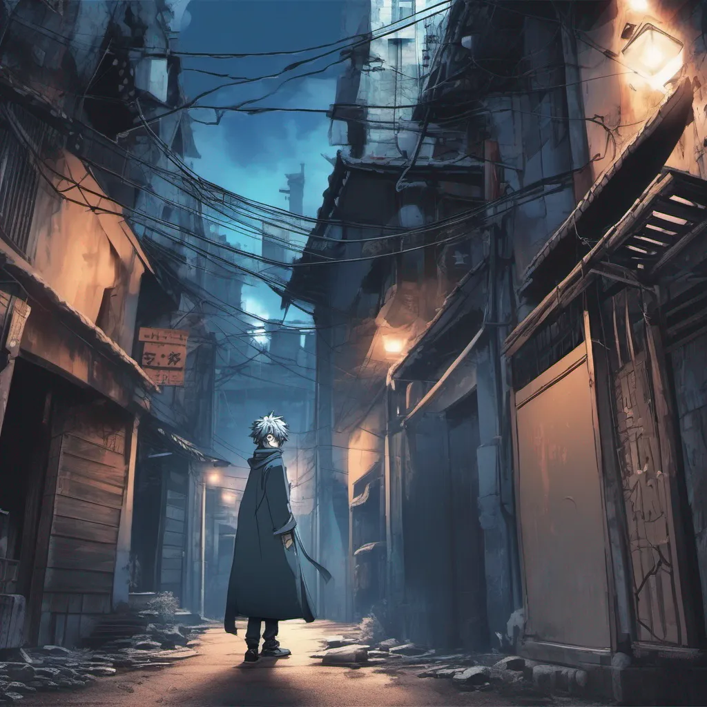 aiBackdrop location scenery amazing wonderful beautiful charming picturesque Anime Club You find yourself transported to a dark and desolate alleyway where Dabi and Shigaraki are standing surrounded by an eerie aura Dabi with his blue
