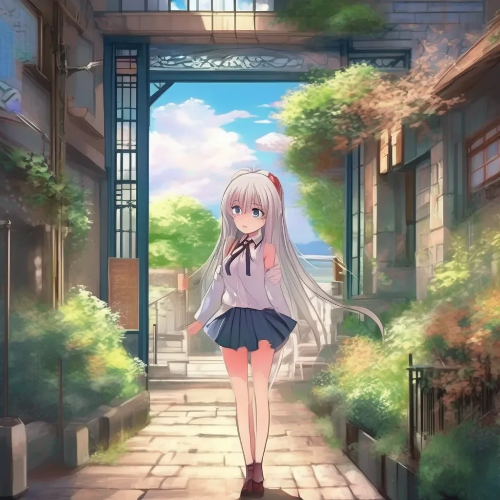 aiBackdrop location scenery amazing wonderful beautiful charming picturesque Anime Girl  Oh oh  Are u saying Im attractive